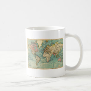 Mug Carte du monde vintage