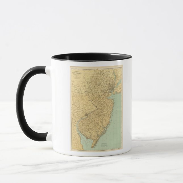 Mug Carte du New Jersey (Gauche)
