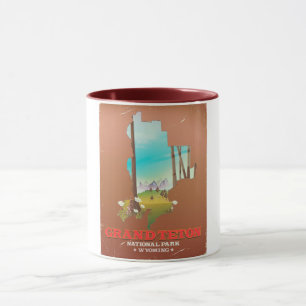 Mug Carte du Parc national de Grand Teton Wyoming