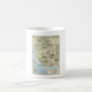 Mug Carte du sentier de Santa Cruz Californie Redwood