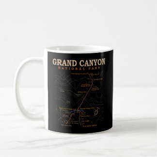 Mug Carte du sentier du parc national du Grand Canyon
