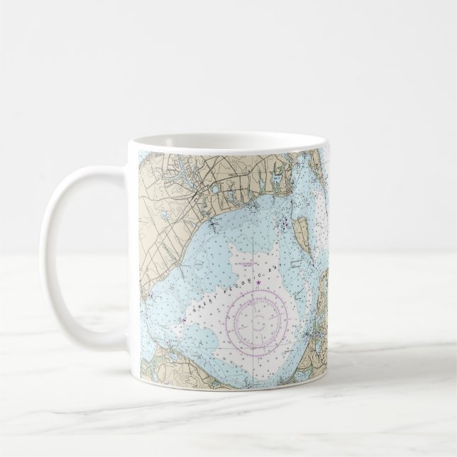 Mug Carte du son et des baies peconiques de l'île Shel (Gauche)
