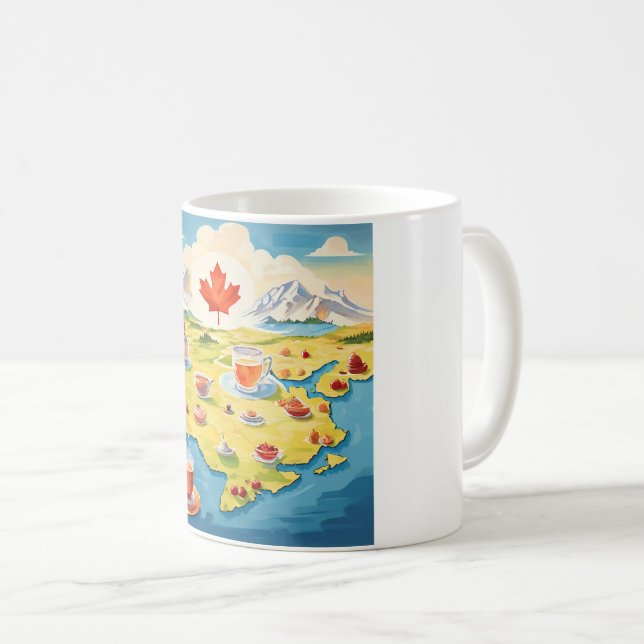 Mug Carte du thé au Canada (Devant droit)