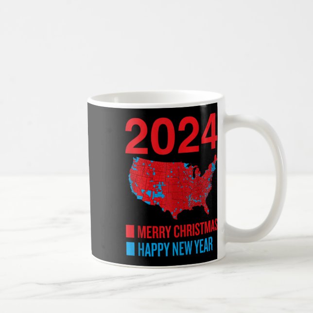 Mug Carte électorale 2024 exacte Joyeux Noël Joyeux N (Droite)