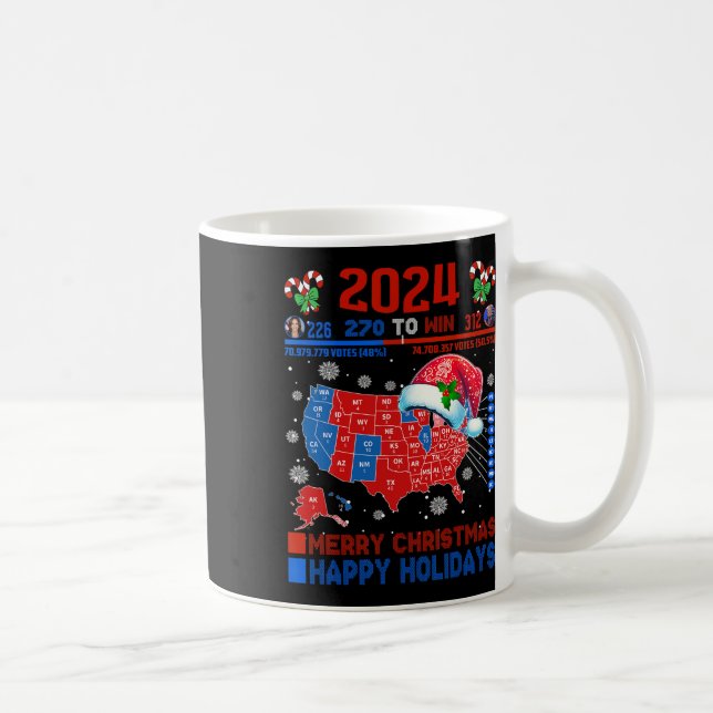 Mug Carte électorale de 2024 Joyeux glissement de terr (Droite)