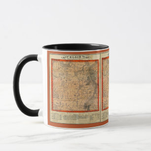 Mug Carte Elgin Illinois 1871