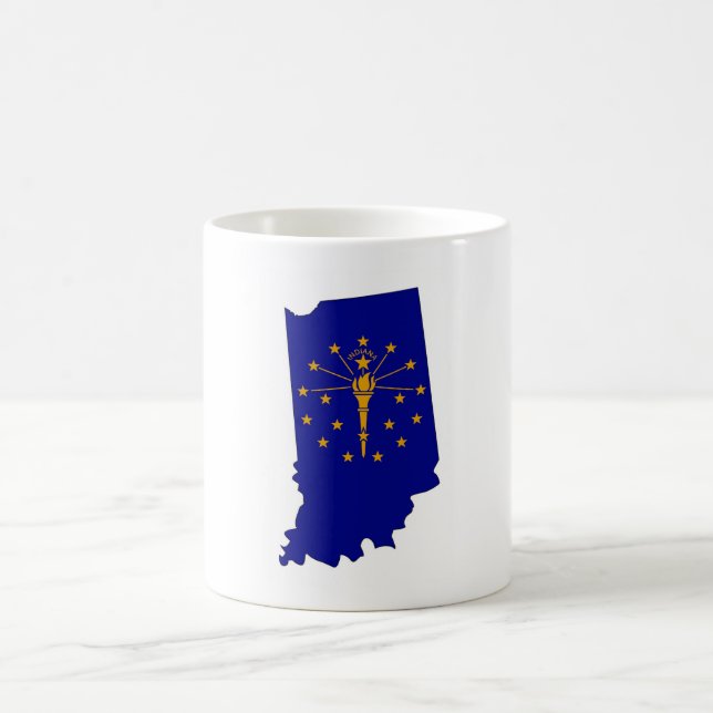 Mug Carte et drapeau de l'Indiana (Centre)