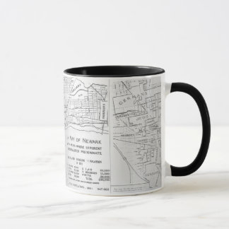 Mug Carte ethnique de voisinage du New Jersey 1911 de