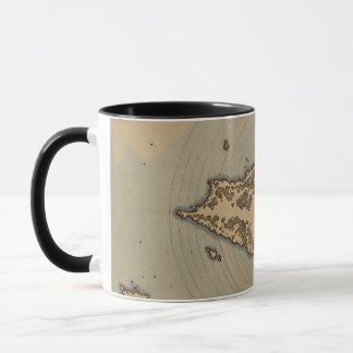 Mug Carte Fantastique Antique de l'Île de Style Vintag