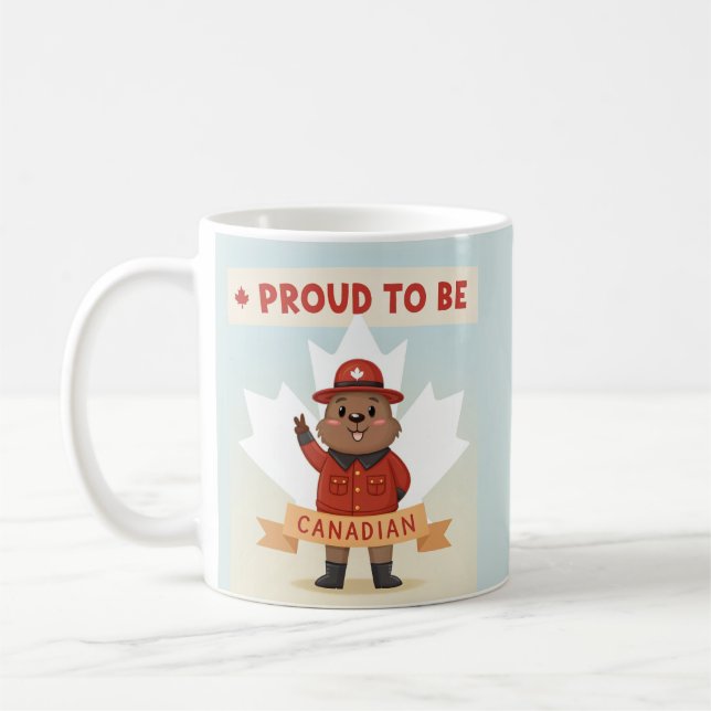 Mug Carte fière d'être canadienne (Gauche)