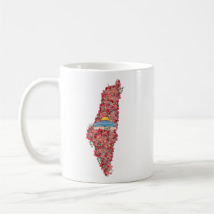 Mug Carte Floral Palestine Dôme de Rock al quads Cadea