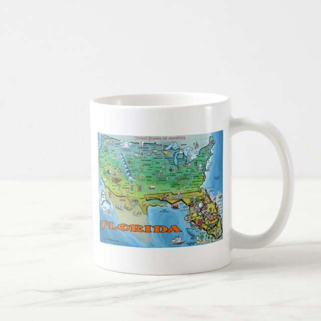 Mug Carte Florida USA (Droite)