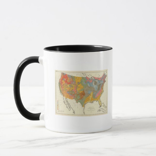 Mug Carte géologique américaine (Gauche)