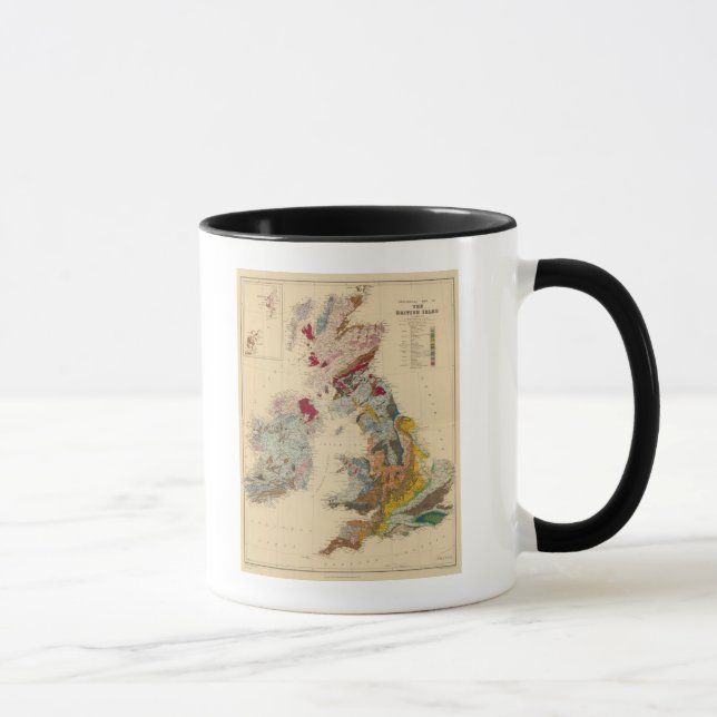 Mug Carte géologique des îles britanniques (Droite)