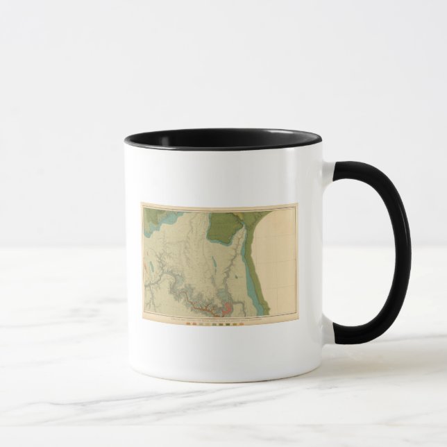 Mug Carte Géologique Montrant Le Kanab (Droite)