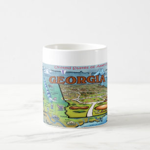 Mug Carte Géorgie USA