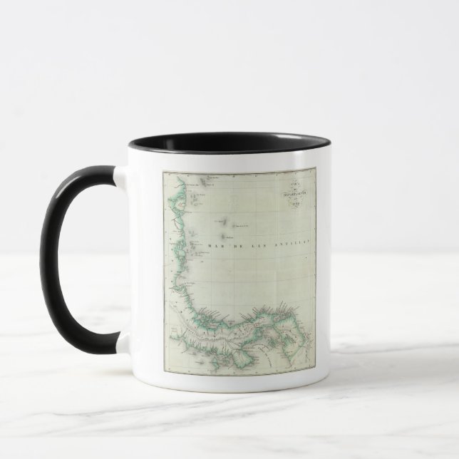 Mug Carte gravée du Panama (Gauche)