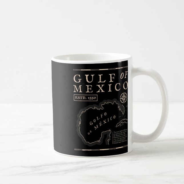 Mug Carte historique du golfe du Mexique de 1672  (Droite)