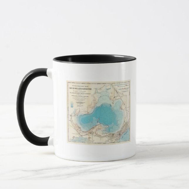 Mug Carte hydrographique Lac Mendota (Gauche)