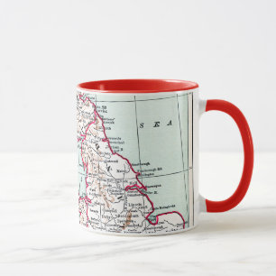 Mug CARTE : ÎLES BRITANNIQUES, c1890