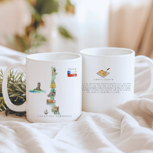 Mug Carte illustrée de Chili à l'aquarelle Monogramm