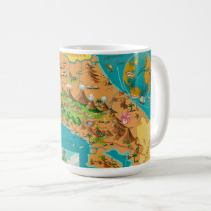 Mug Carte illustrée du COSTA RICA