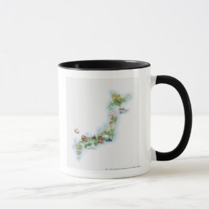 Mug Carte illustrée du Japon antique