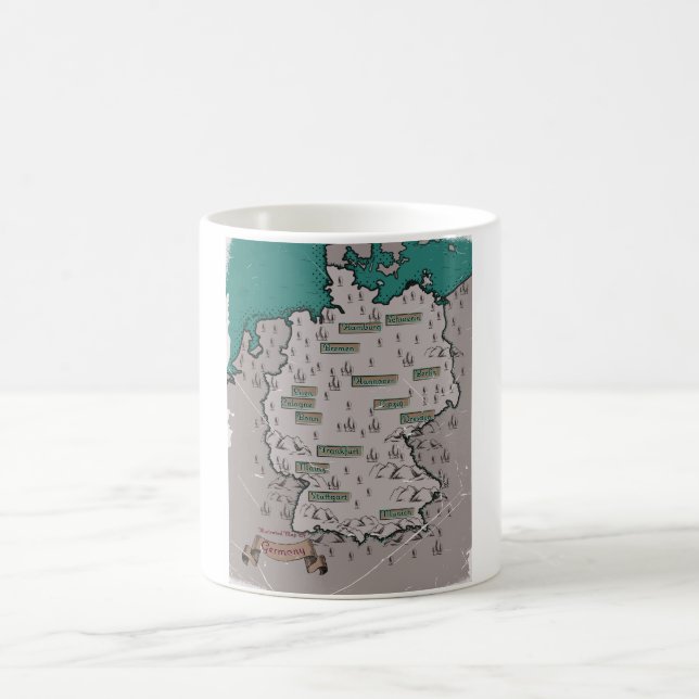 Mug Carte illustrée vintage d'Allemagne (Centre)
