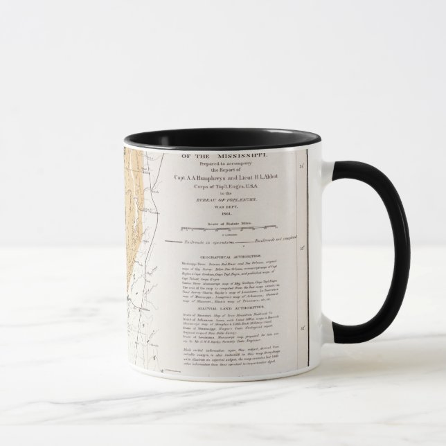 MUG CARTE : LE FLEUVE MISSISSIPPI, 1861 (Droite)