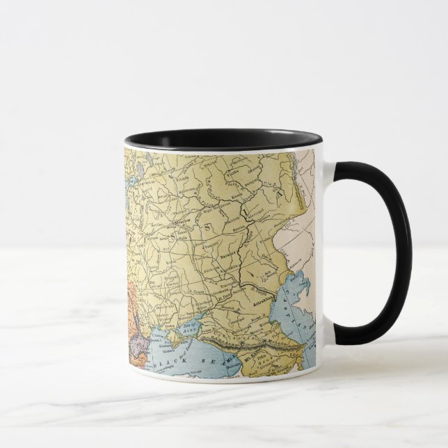 MUG CARTE : L'EUROPE, 1885 (Droite)