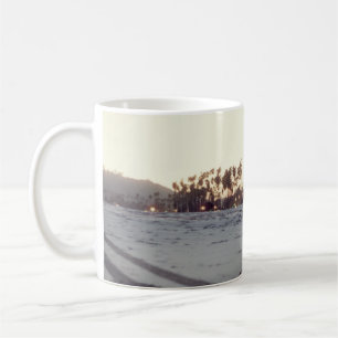 Mug Carte magnétique de la plage vintage de Santa Barb