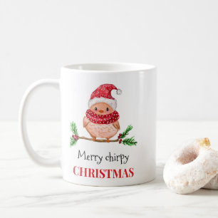 Mug Carte magnétique de Noël oiseau gazouillant joyeux