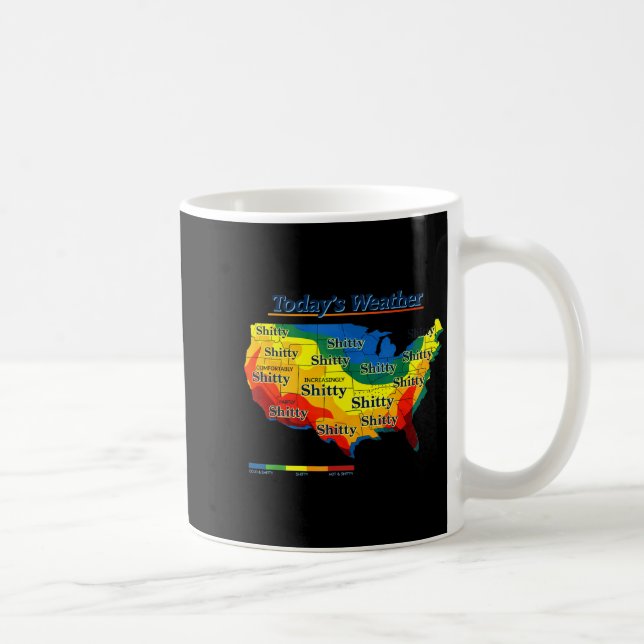 Mug Carte météo drôle de parodie de prévisions météo d (Droite)