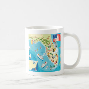 Mug Carte mignonne de la Floride d'enfants