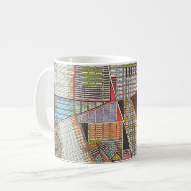 Mug Carte moderne de New York II (Devant gauche)