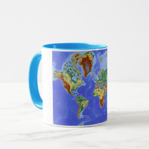 Mug Carte mondiale géographique internationale