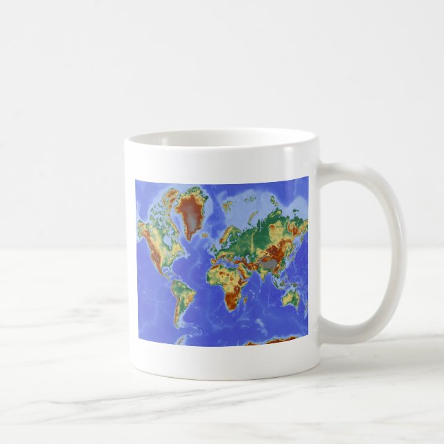 Mug Carte mondiale géographique internationale (Droite)