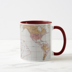 Mug Carte montrant les langues du monde