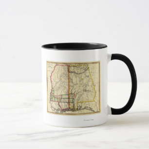 Mug Carte panoramique du Mississippi et de l'Alabama