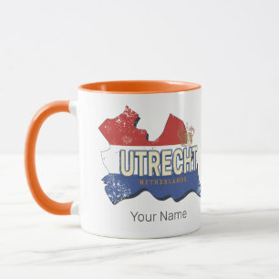 Mug Carte Pays-Bas Utrecht Souvenir Vintage néerlandai