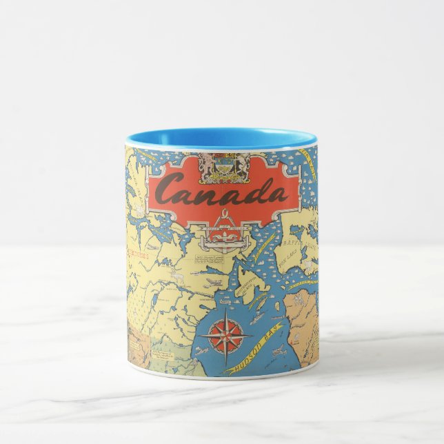 Mug Carte picturale du Canada - Points de repère (Centre)