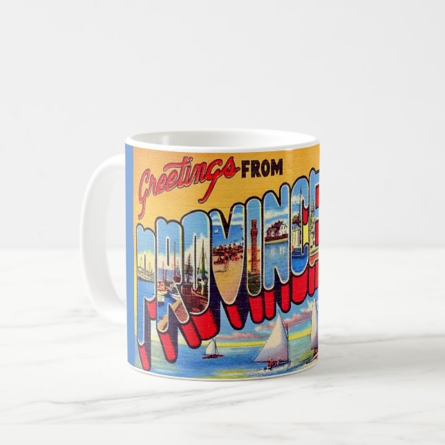 Mug Carte Postale Ancienne Provincetown MA (Devant gauche)