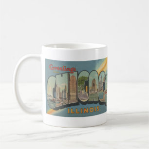 Mug Carte postale Chicago Big Letter 1944