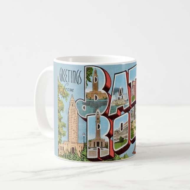 Mug Carte postale de Baton Rouge LA (Devant gauche)