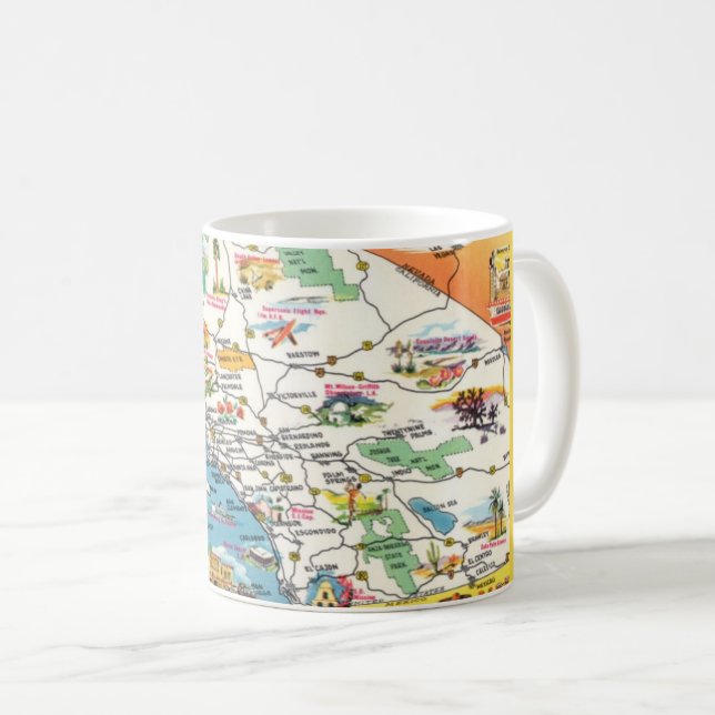 Mug Carte Postale de Californie du Sud (Devant droit)
