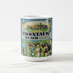 Mug Carte postale de la plage de Montauk Long Island