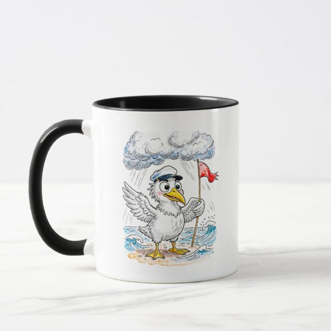 Mug Carte postale de la station de contrôle du vent de (Gauche)