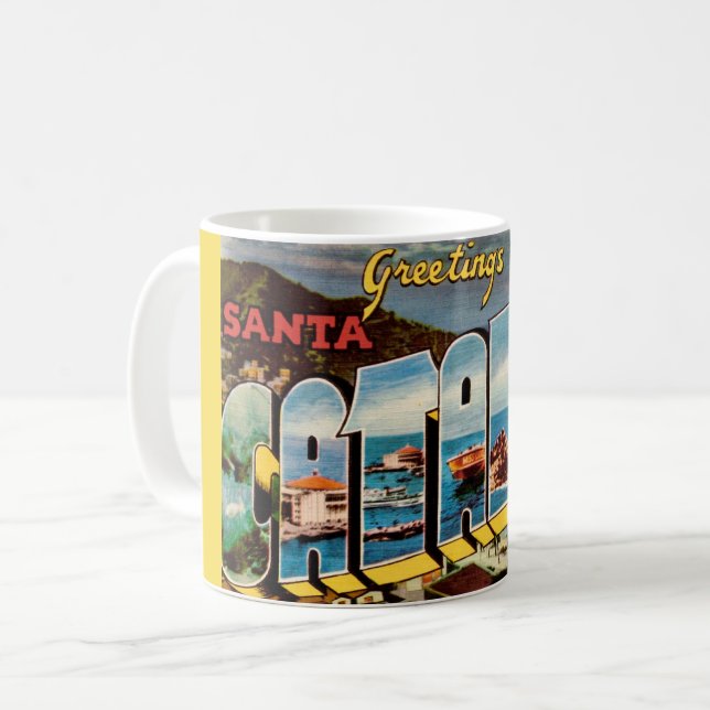 Mug Carte postale de l'île Santa Catalina (Devant gauche)
