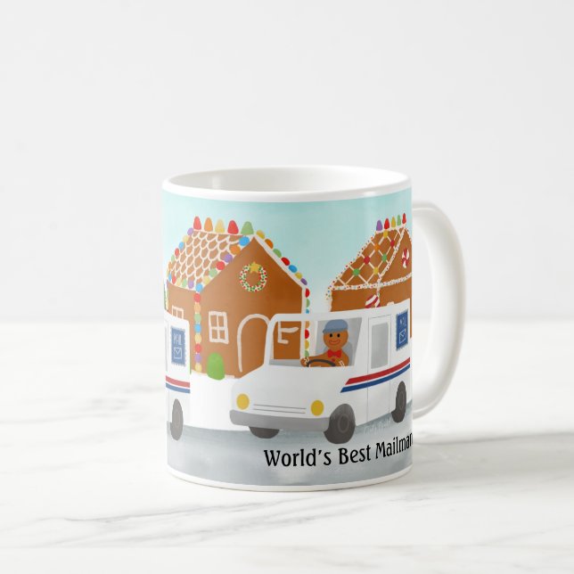 Mug Carte postale de Noël personnalisée (Devant droit)