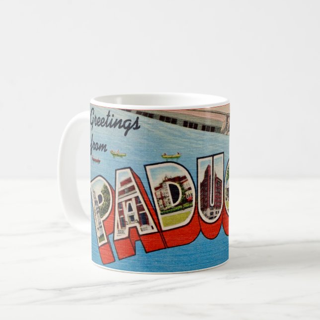 Mug Carte postale de salutation de Paducah KY (Devant gauche)